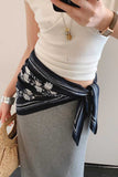 Floral Print Tie-Waist Scarf