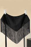 Leopard Print Fringe Tie-Waist Wrap Skirt