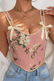 Floral Bow Strap Cami