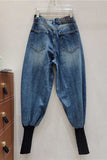 High-Waist Balloon Leg Denim Jeans