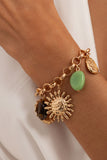 Tone Sun Charm Link Bracelet