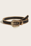 Ornate Buckle Textured Waist Belt