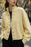Mock Neck Zip Front Military Cardigan