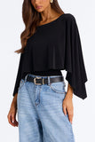 One-Shoulder Flutter Sleeve Bodysuit