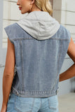 Leopard Print Patchwork Sleeveless Vest
