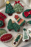 Crochet Christmas Tree and Bow Hair Clip