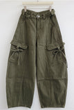 Distressed Cargo Pocket Baggy Jeans