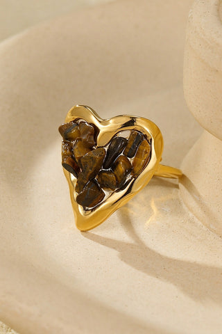 eart Shaped Stone Ring