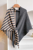 Knit Front-Tie Wrap Shawl