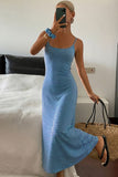 Striped Spaghetti Strap Maxi Dress