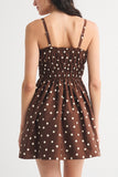Smocked Gingham Casual Dress