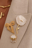 Floral Bow and Cloud Brooch