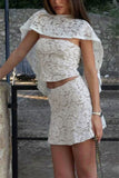 Elegant Lace Skirt Set