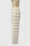 Lace Ruffle Drawstring Wide Leg Pants