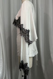 Lace Trim Bell Sleeve Blouse