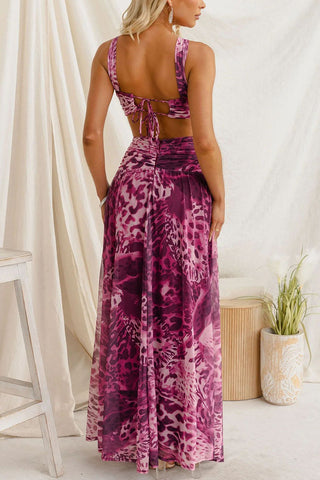 Halter Neck Ruched Maxi Casual Dress