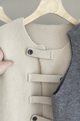Asymmetrical Buckle-Front Vest
