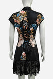 Floral Print Cheongsam Dress