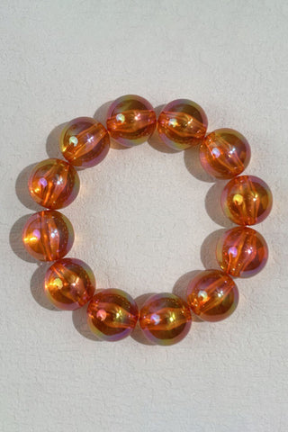 Iridescent Bead and Translucent Resin Bangle