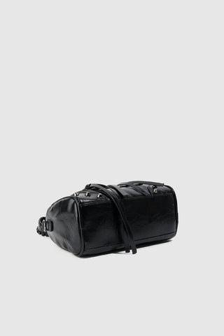 Braided Handle Studded Barrel Bag