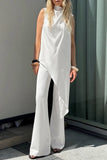 Draped High-Neck Pants Set