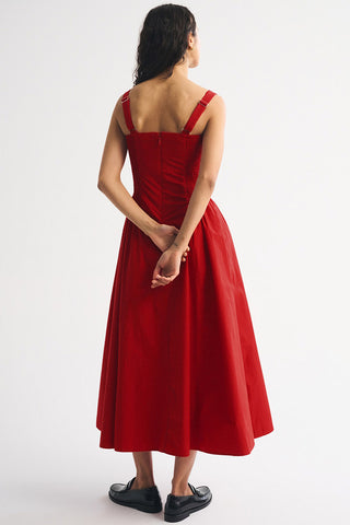 Sleeveless Flowy Midi Casual Dress