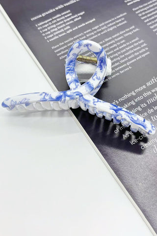 Floral Bow Claw Clip