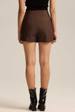 High-Waist Front Slit Mini Skirt