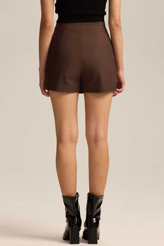 High-Waist Front Slit Mini Skirt