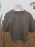 Ruched Waist Short Sleeve Top