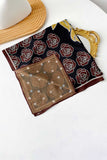 Paisley and Geometric Print Square Scarf