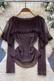 Lace Trim Layered Top