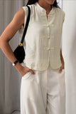 Sleeveless Knot-Detail Tank Top