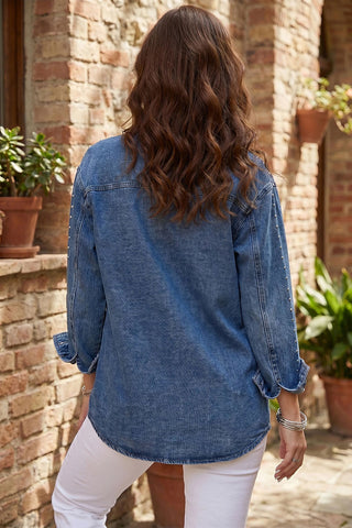 Studded Collar Denim Jacket