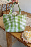 Gingham Everyday Carryall Tote Bag