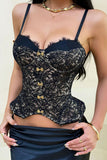 Floral Lace Sweetheart Corset Cami