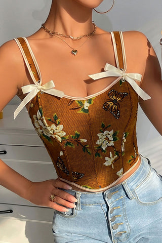 Floral Bow Strap Cami