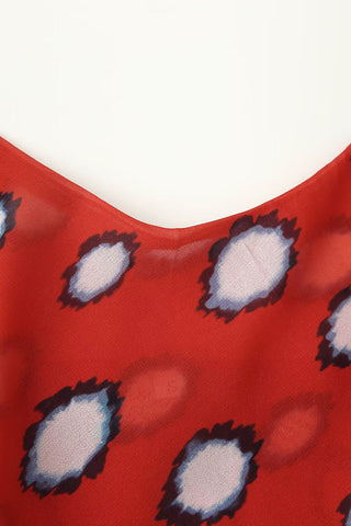 Polka Dot Spaghetti Strap Wrap Midi Dress
