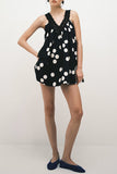 Polka Dot Lace Accent Mini Dress