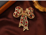 Crystal Bow Brooch