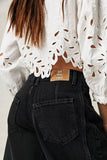 High-Waist Paneled Baggy Jeans