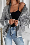 Open-Front Textured Knit Cardigan