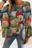 Holiday Tree Print Hollow Knit Sweater
