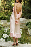 Ruffle Halter Asymmetrical Casual Dress