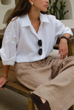 Button-Front Collared Shirt