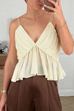 Ruched V-Neck Camisole Top