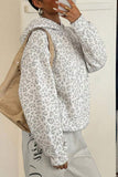 Leopard Print Long Sleeve Pullover Hoodie