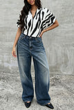 Star Patch Wide Leg Jeans