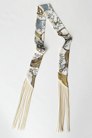 Printed Fringed Detail Scarf
