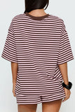 Striped Relaxed Top and Shorts Set